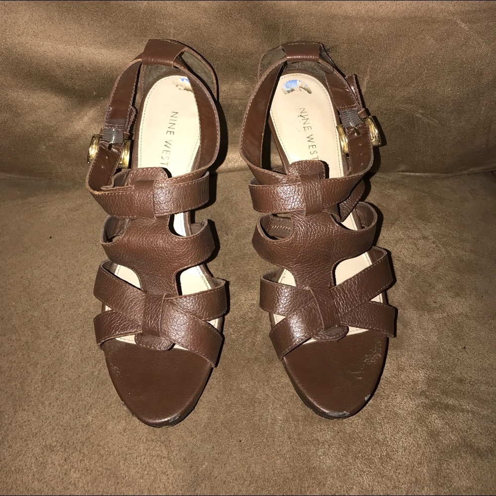 Nine West Leather Platform heels